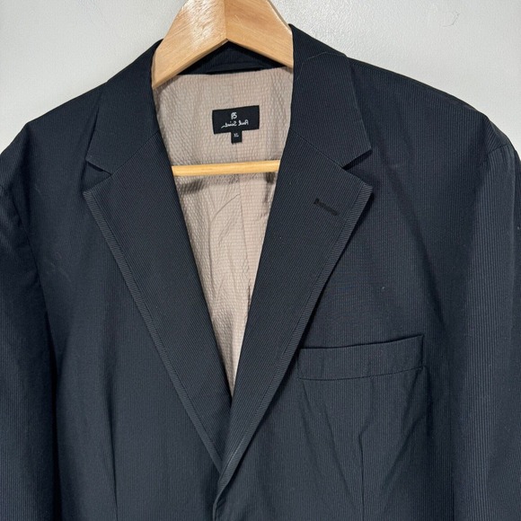 Saint Paul Blazer Sport Coat Men‎ XL Black Cotton Blend 2 Button Jacket Casual - Picture 2 of 12